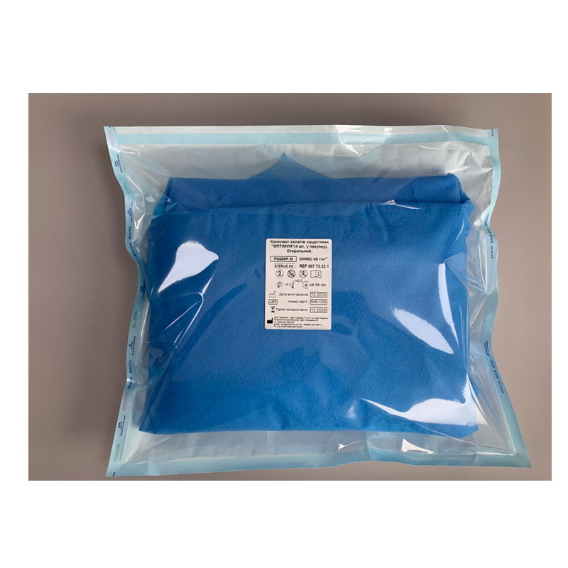 Комплект халатів хірургічних «Оптімум» (4 шт у пакунку), розмір М, матеріал СММС 35 г/м*2. Стерильний